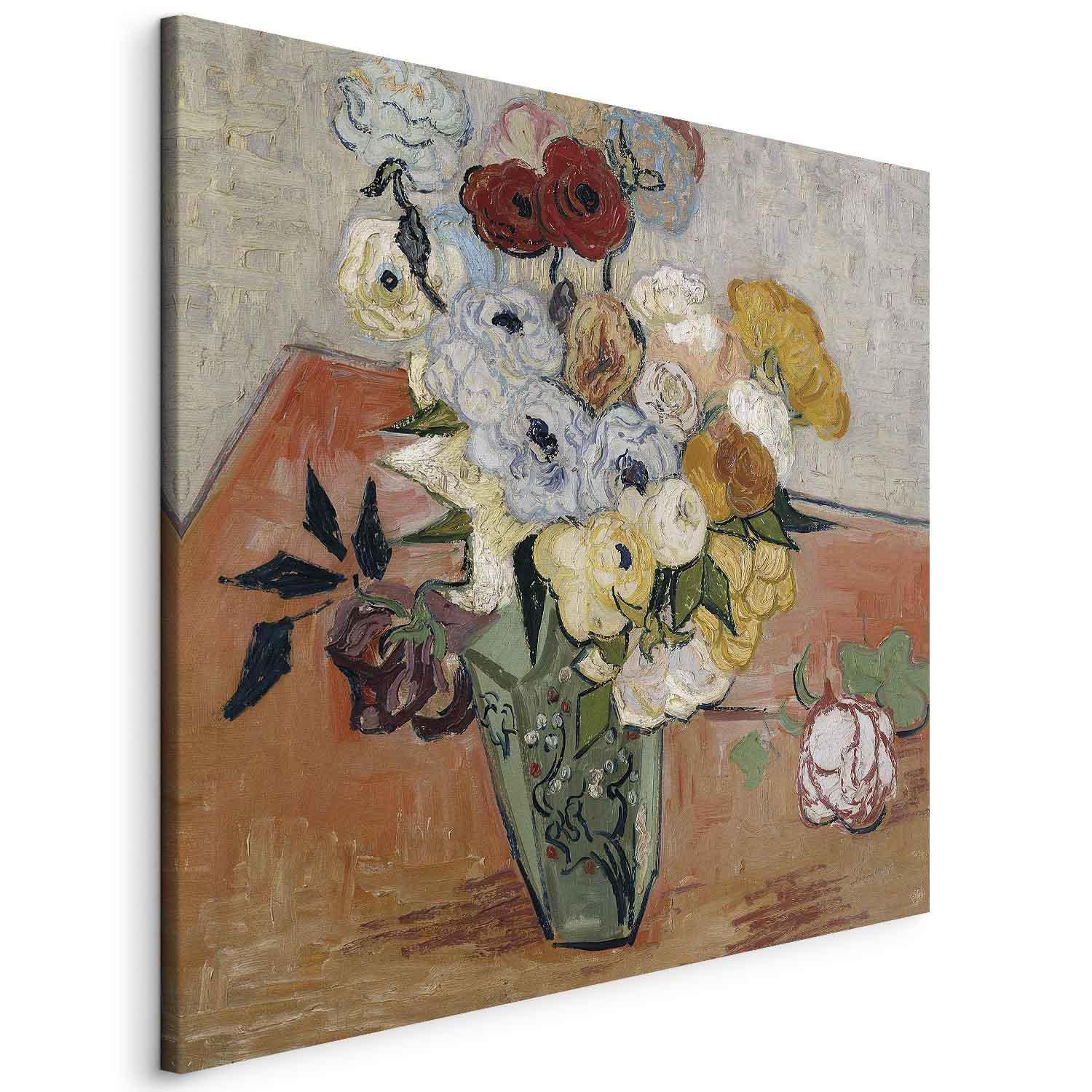 Tableau - Stilllife with Japanese vase, roses and anemones (Vincent Van Gogh)