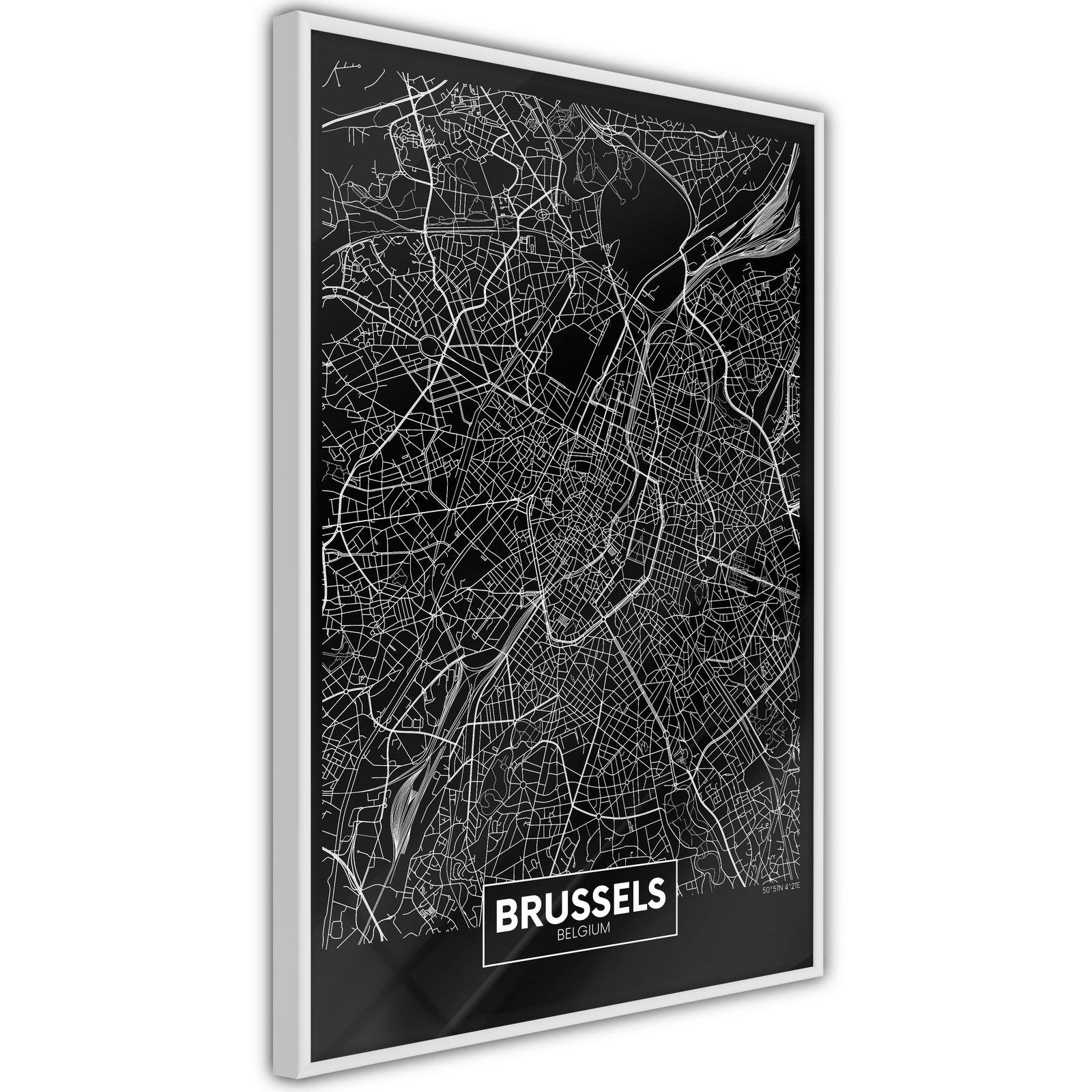 Poster Bruxelles - Carte de la ville