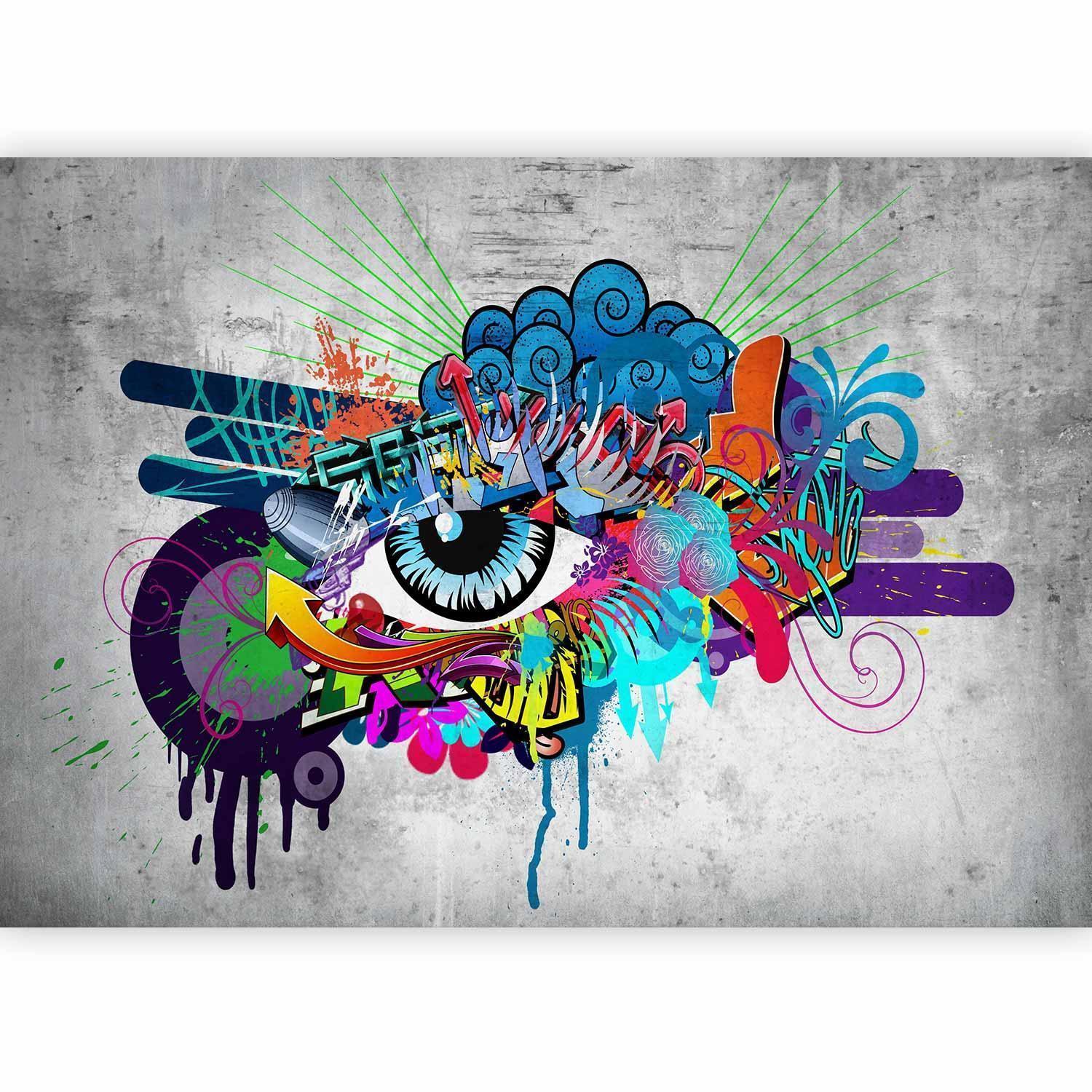 Papier peint - Graffiti eye