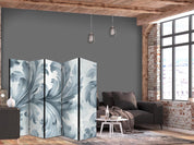 Paravent - Stone Baroque Ornaments in Light Shades of Gray and Blue