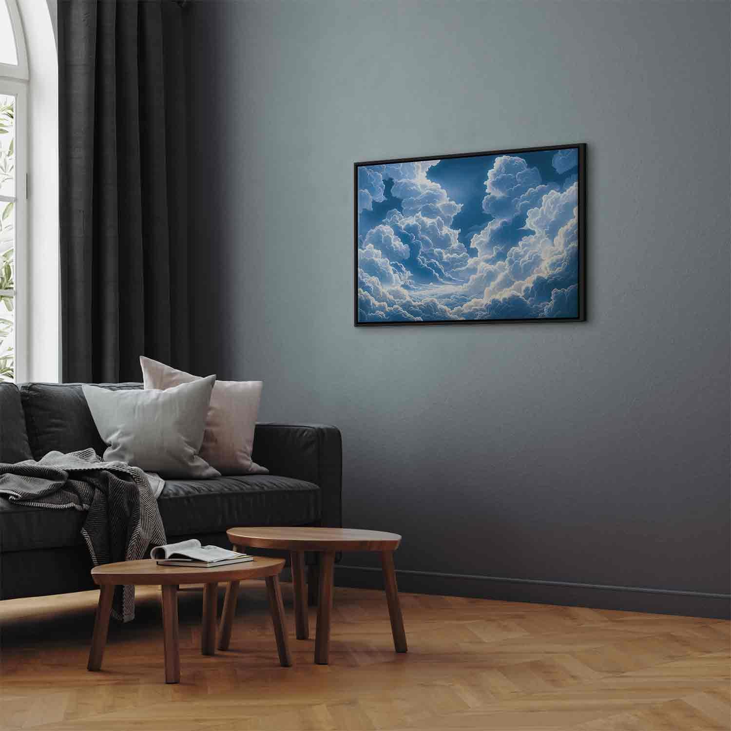 Tableau - Blue Sky Breaking Through White Fluffy Clouds