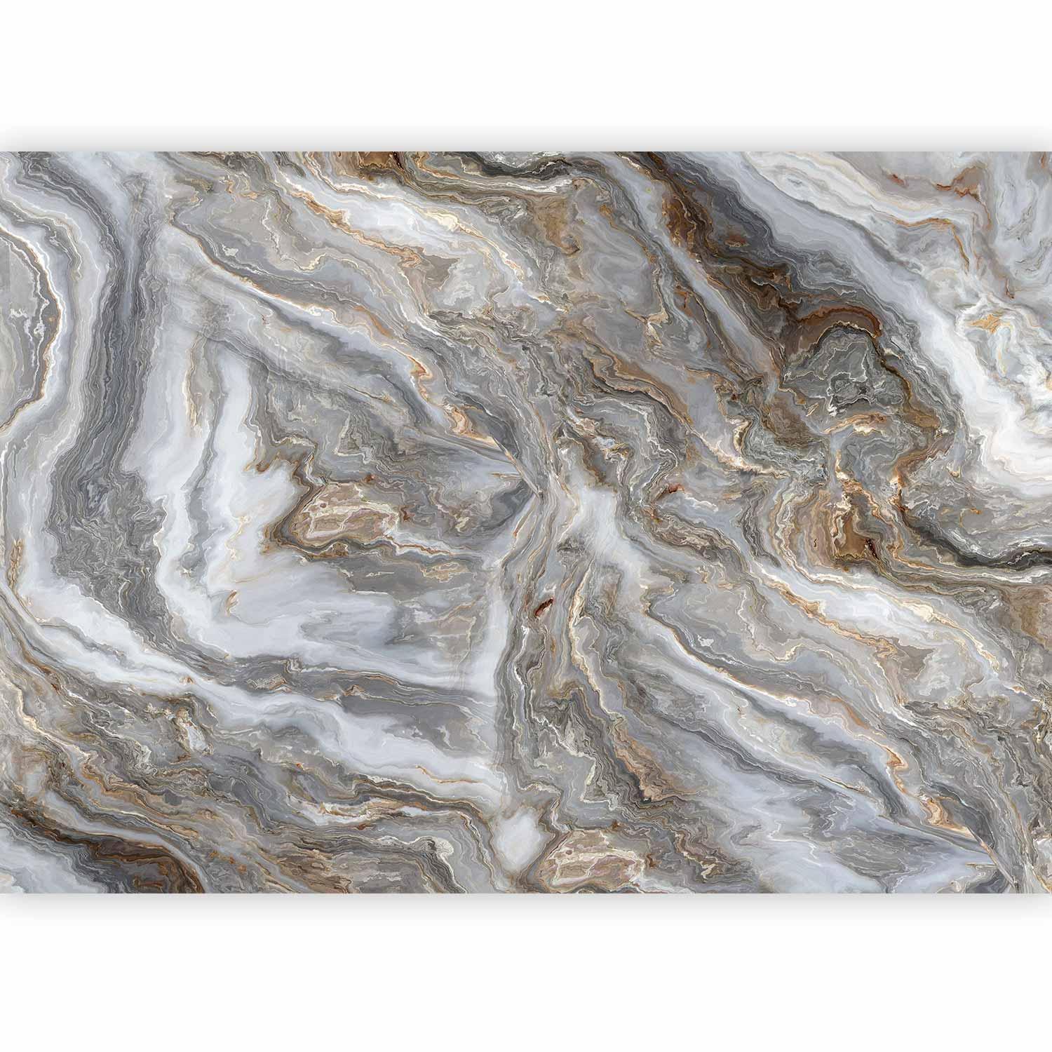 Papier peint - Stone Abstractions - Marble Textures in Neautral Tones