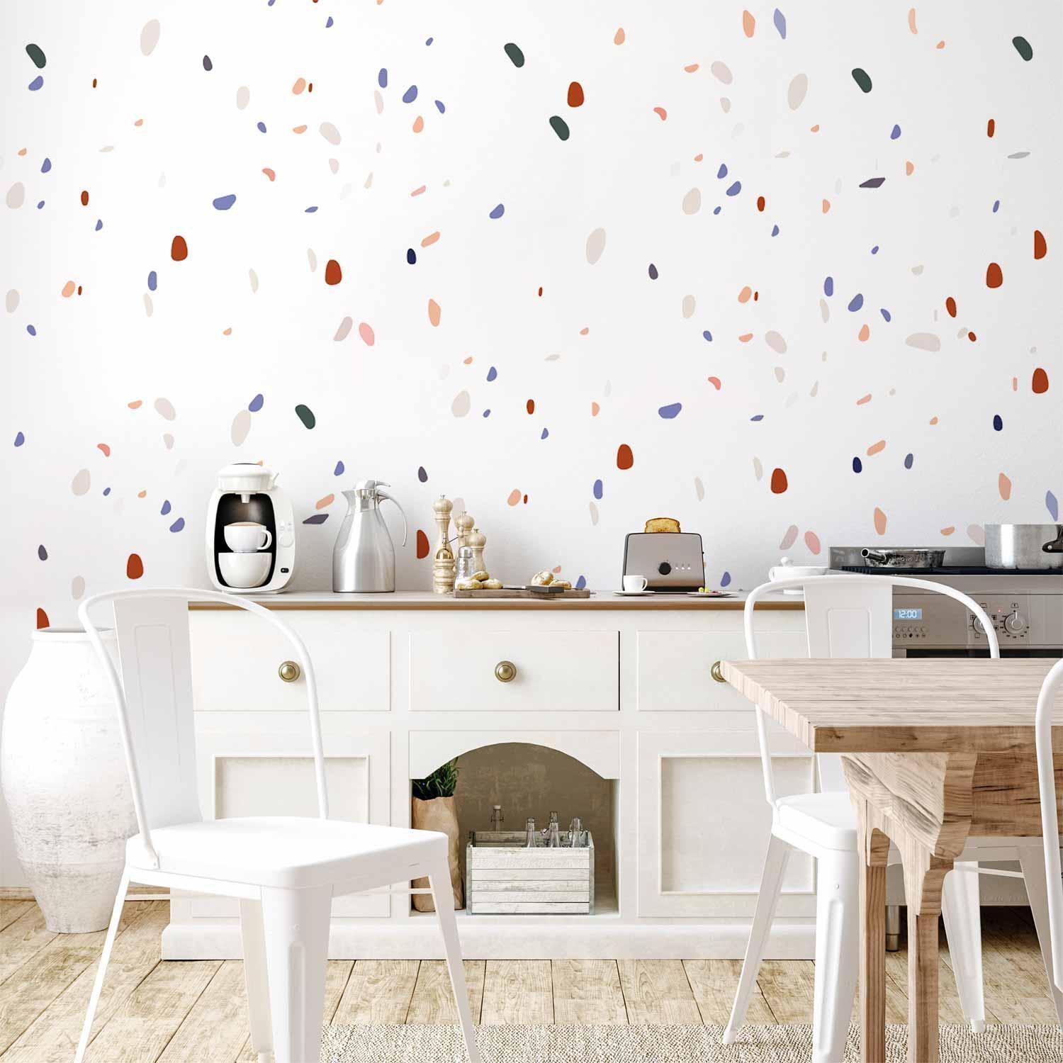 Papier peint - Classic Terrazzo on White Background