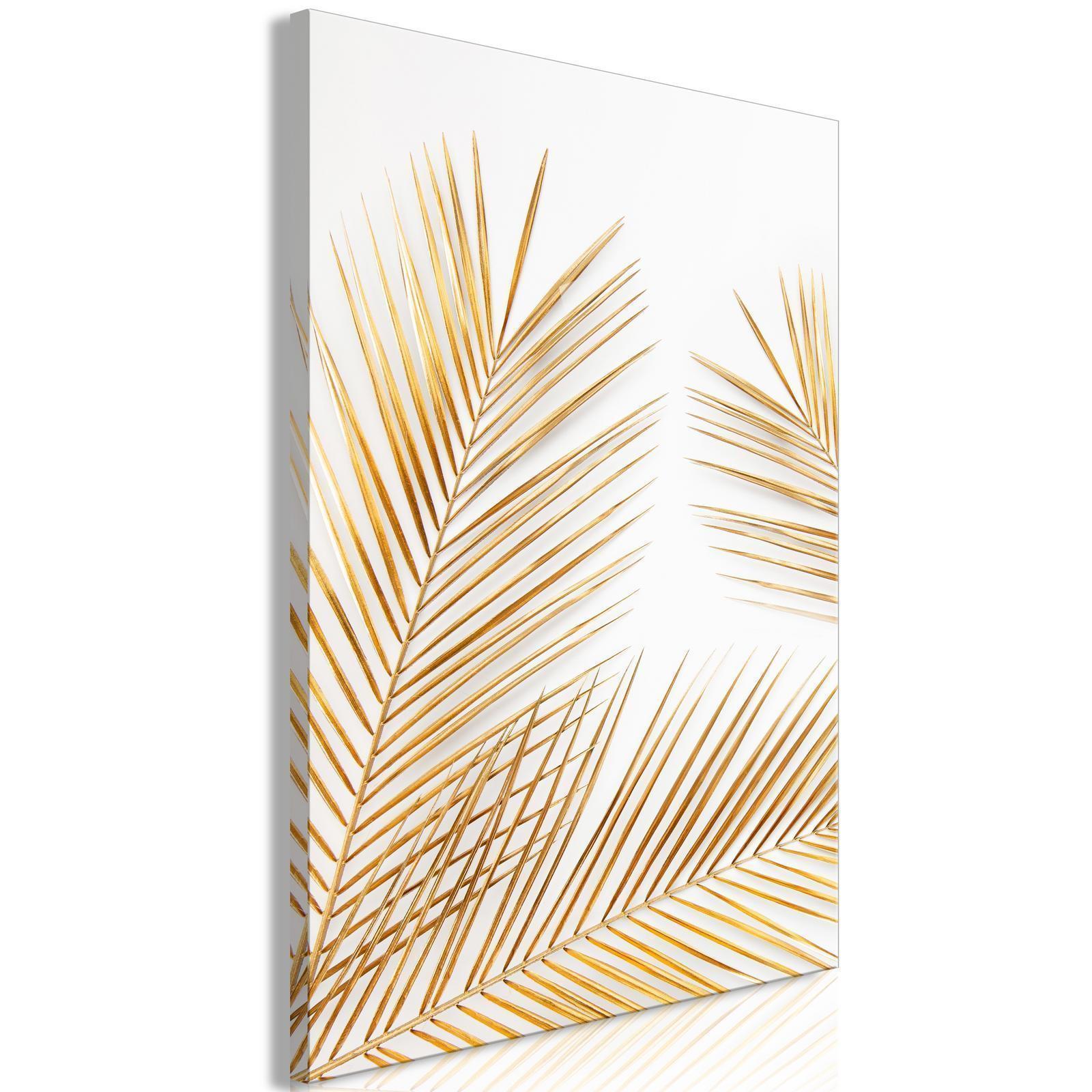 Tableau - Golden Palm Leaves (1 Part) Vertical