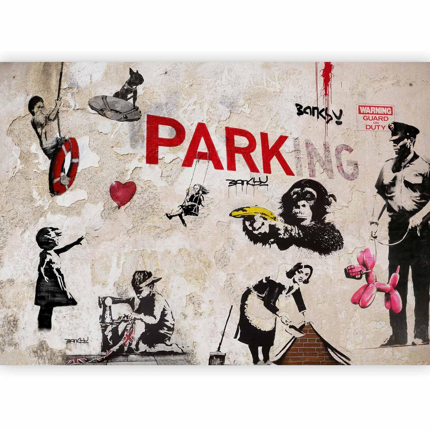 Papier peint - [Banksy] Graffiti Collage