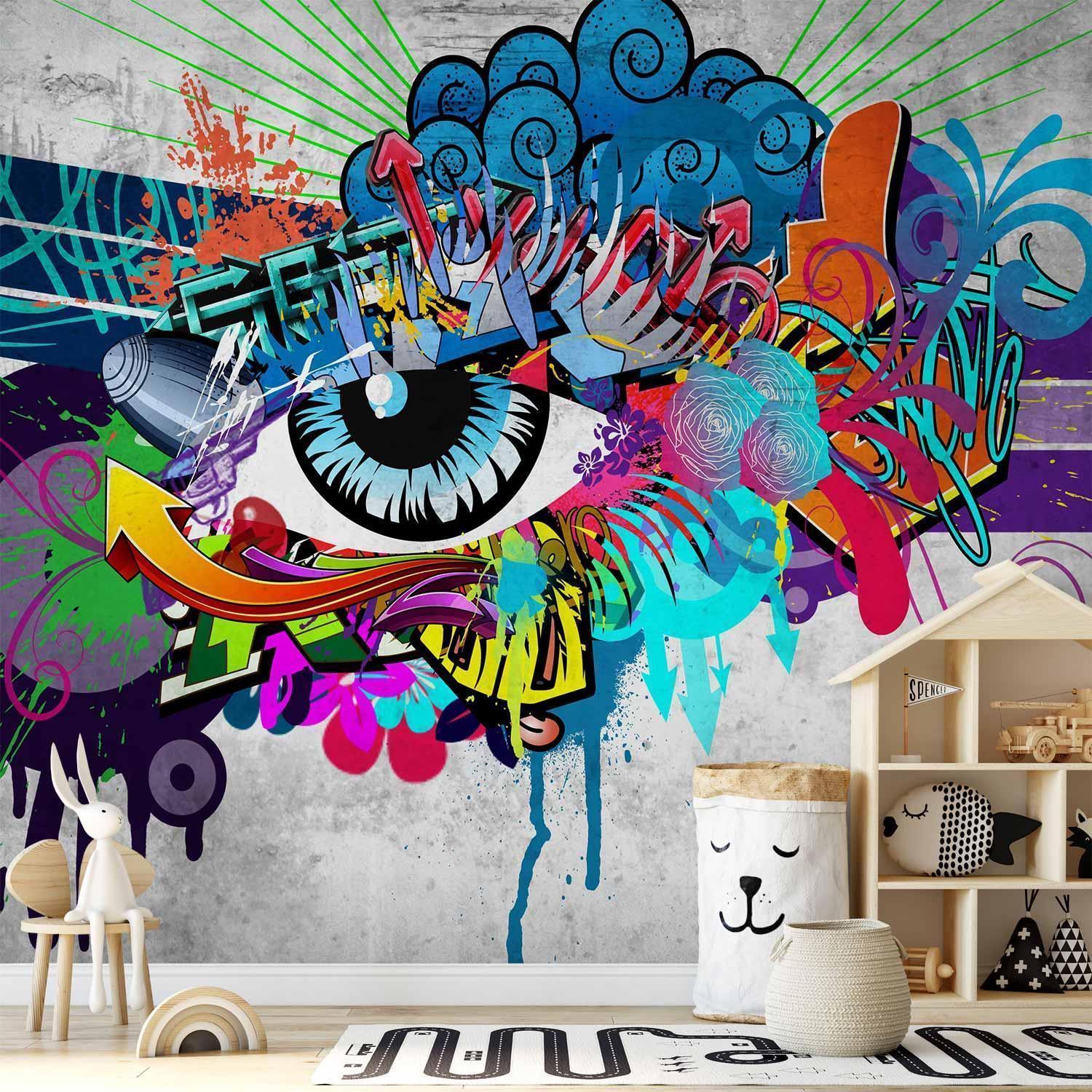 Papier peint - Graffiti eye