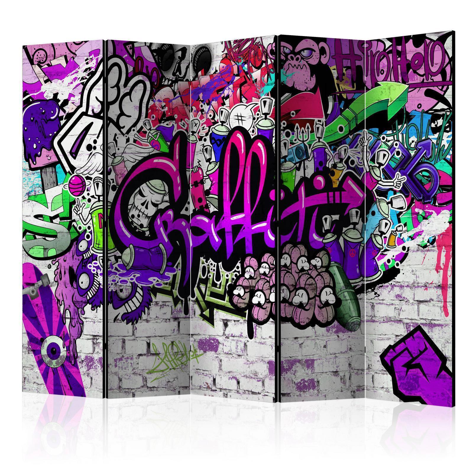 Paravent - Purple Graffiti