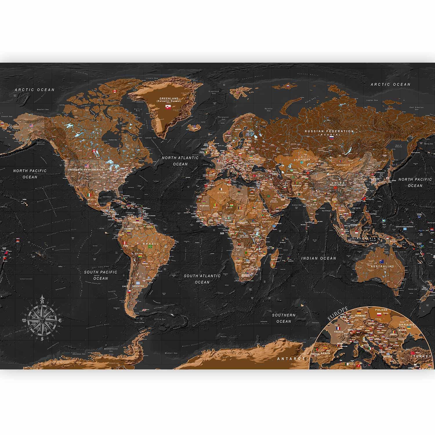 Papier peint - World: Stylish Map