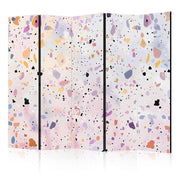 Paravent - Terrazzo in Confetti Style - Violet-Pink - Colorful Pattern