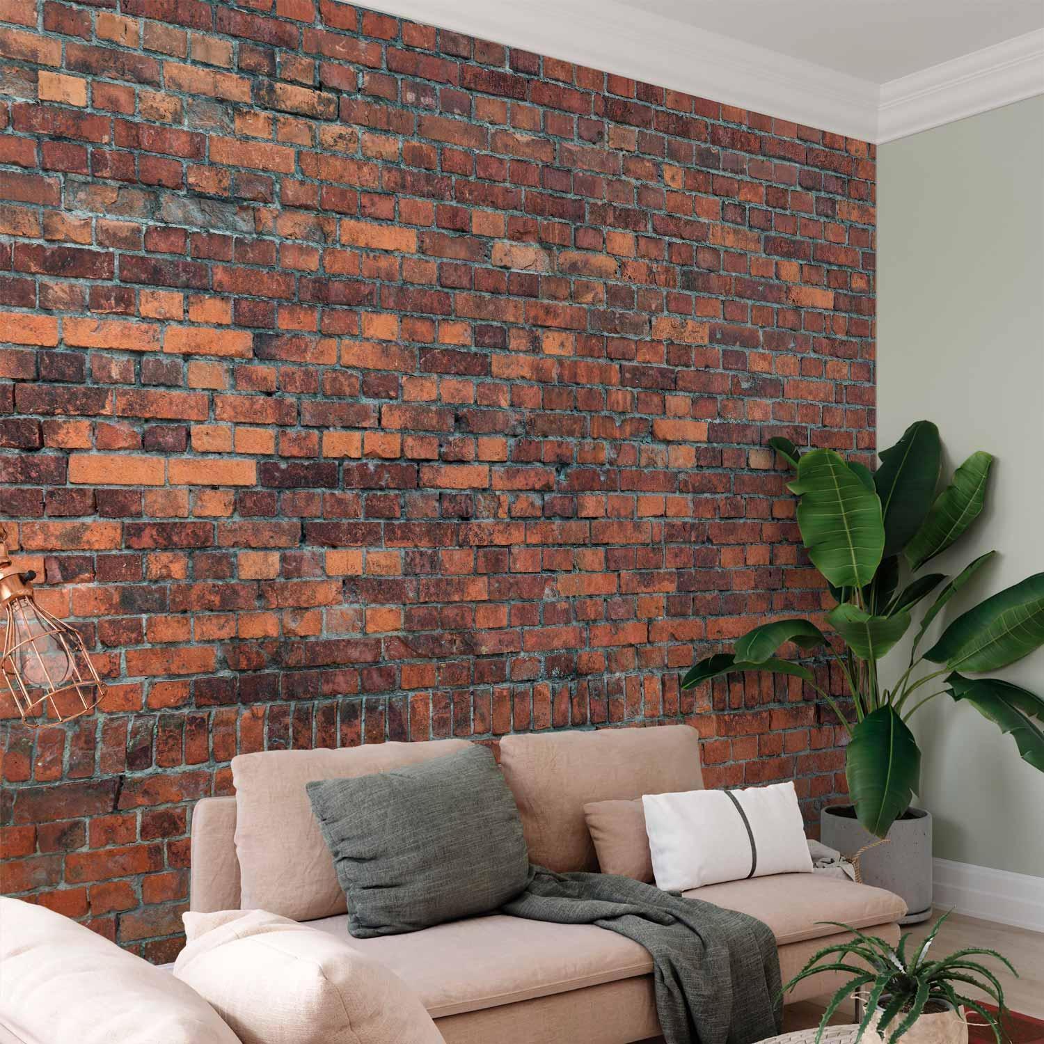 Papier peint - Vintage Wall (Red Brick)