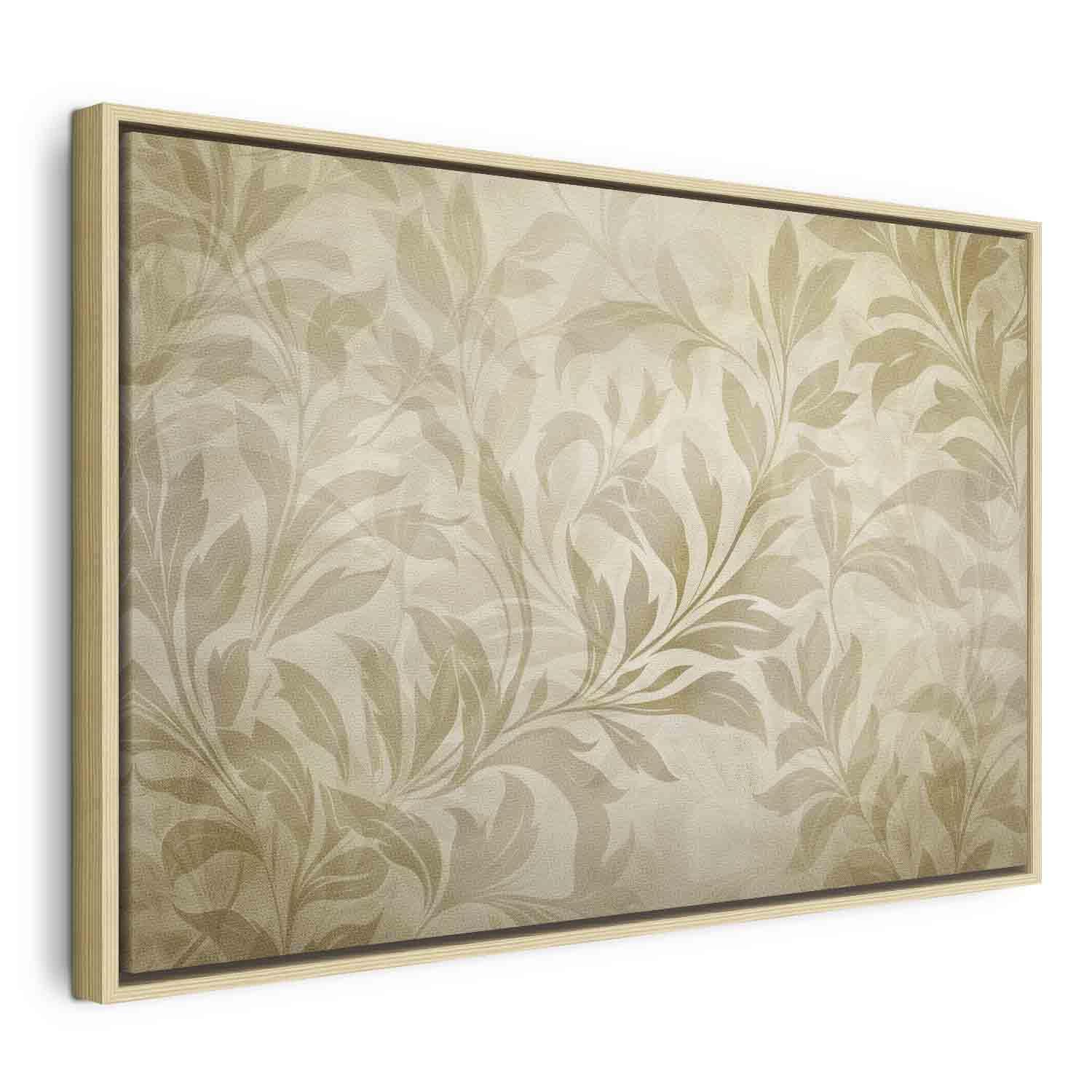 Tableau - Botanical Motif with Leaves and Vines in Sand Colors