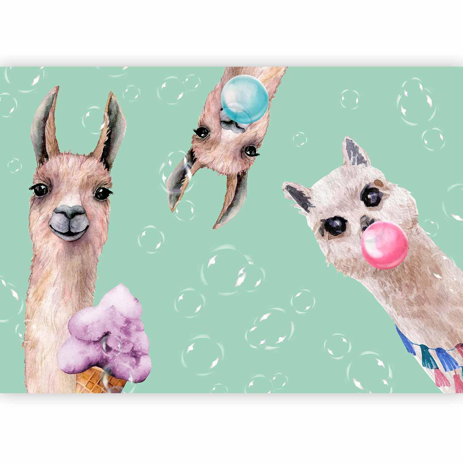 Papier peint - Crazy Llamas