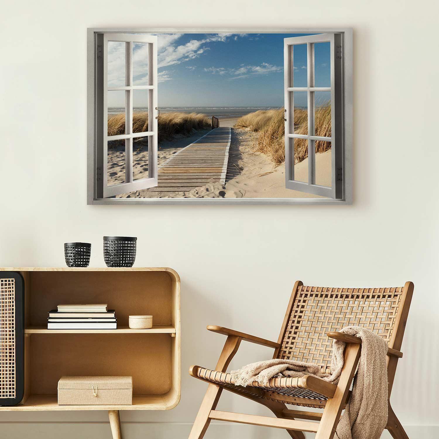 Tableau - Window: View of the Beach