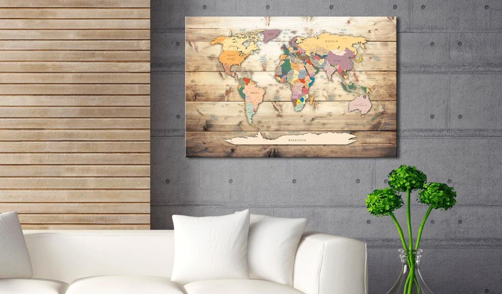 Tableau Carte du monde colorée