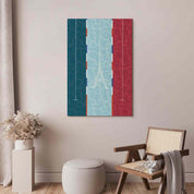 Tableau - Graphic Illustration of a Swimming Pool Against the Backdrop of the French Flag