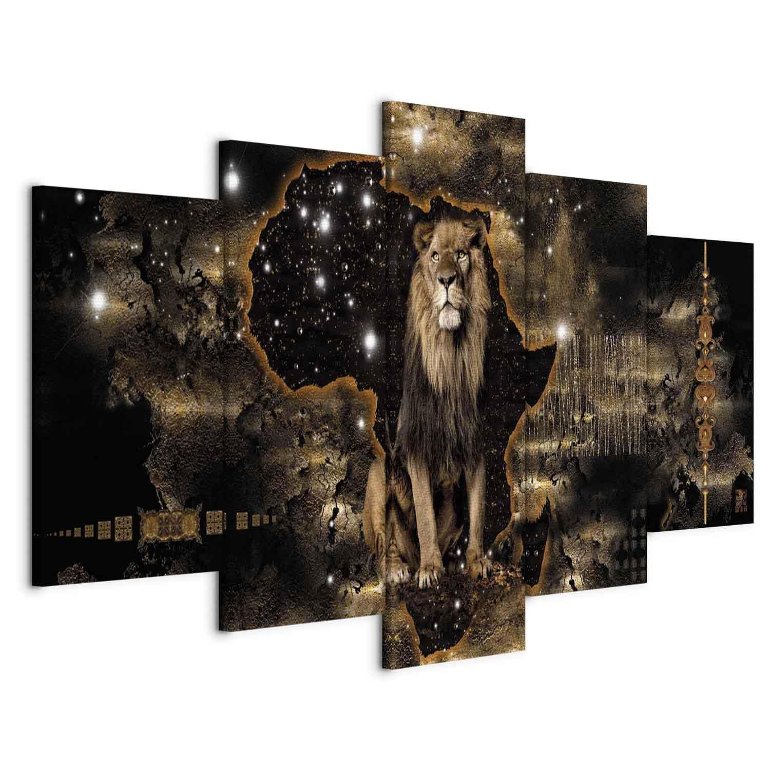 Tableau - Golden Lion (5 Parts) Wide