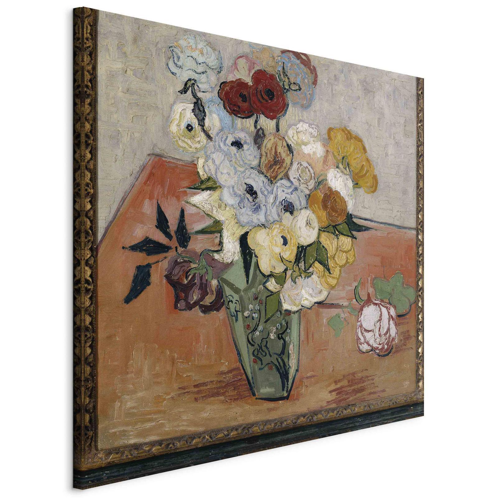 Tableau - Stilllife with Japanese vase, roses and anemones (Vincent Van Gogh)