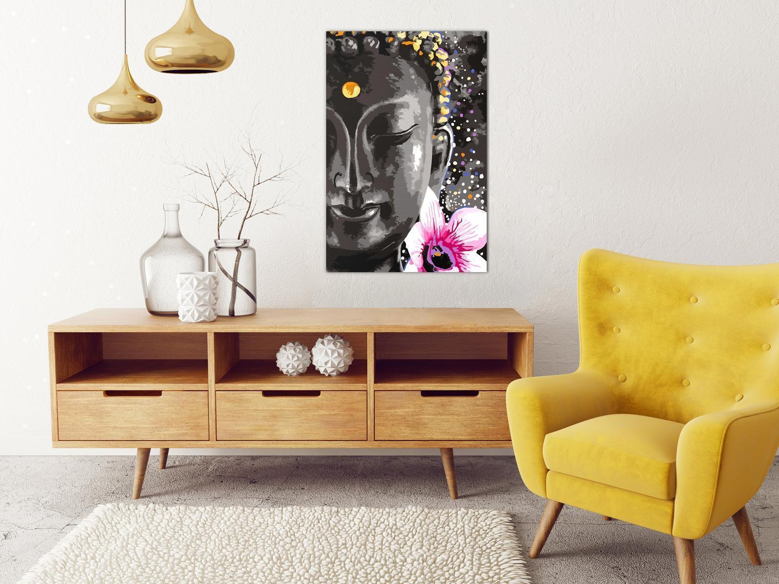 Peinture par numéros - Buddha and Flower