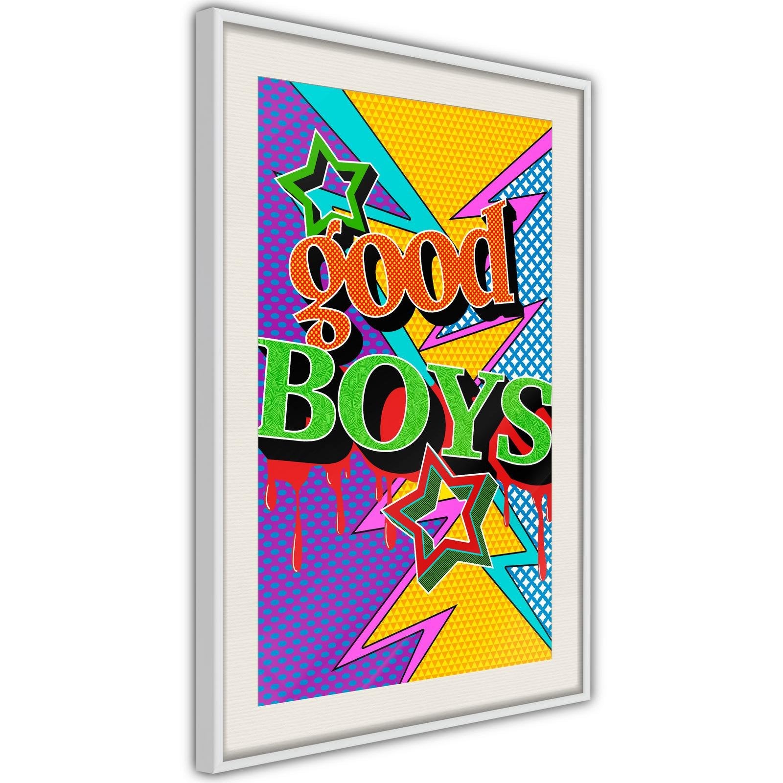 Affiche colorée "good boys"