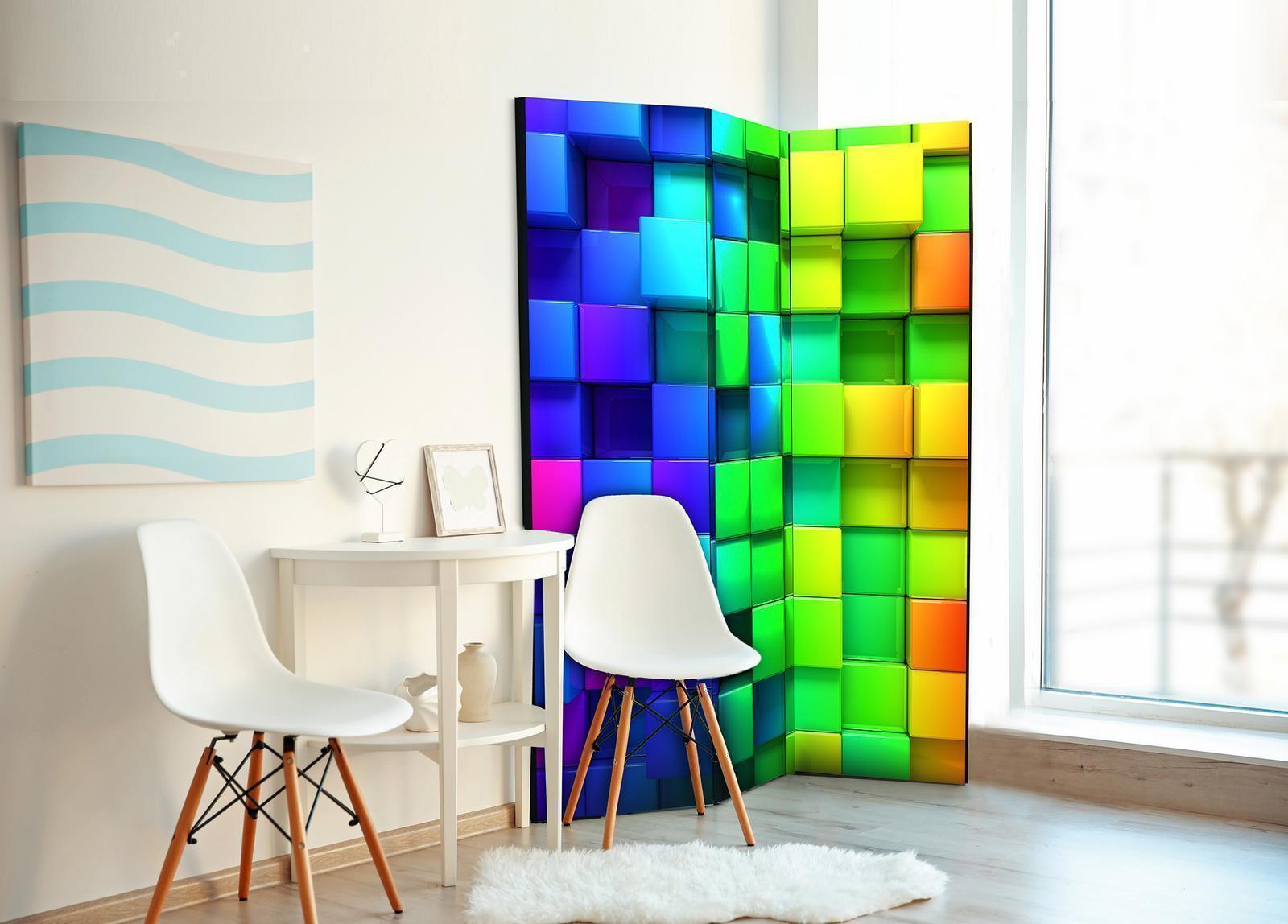 Paravent - Colourful Cubes