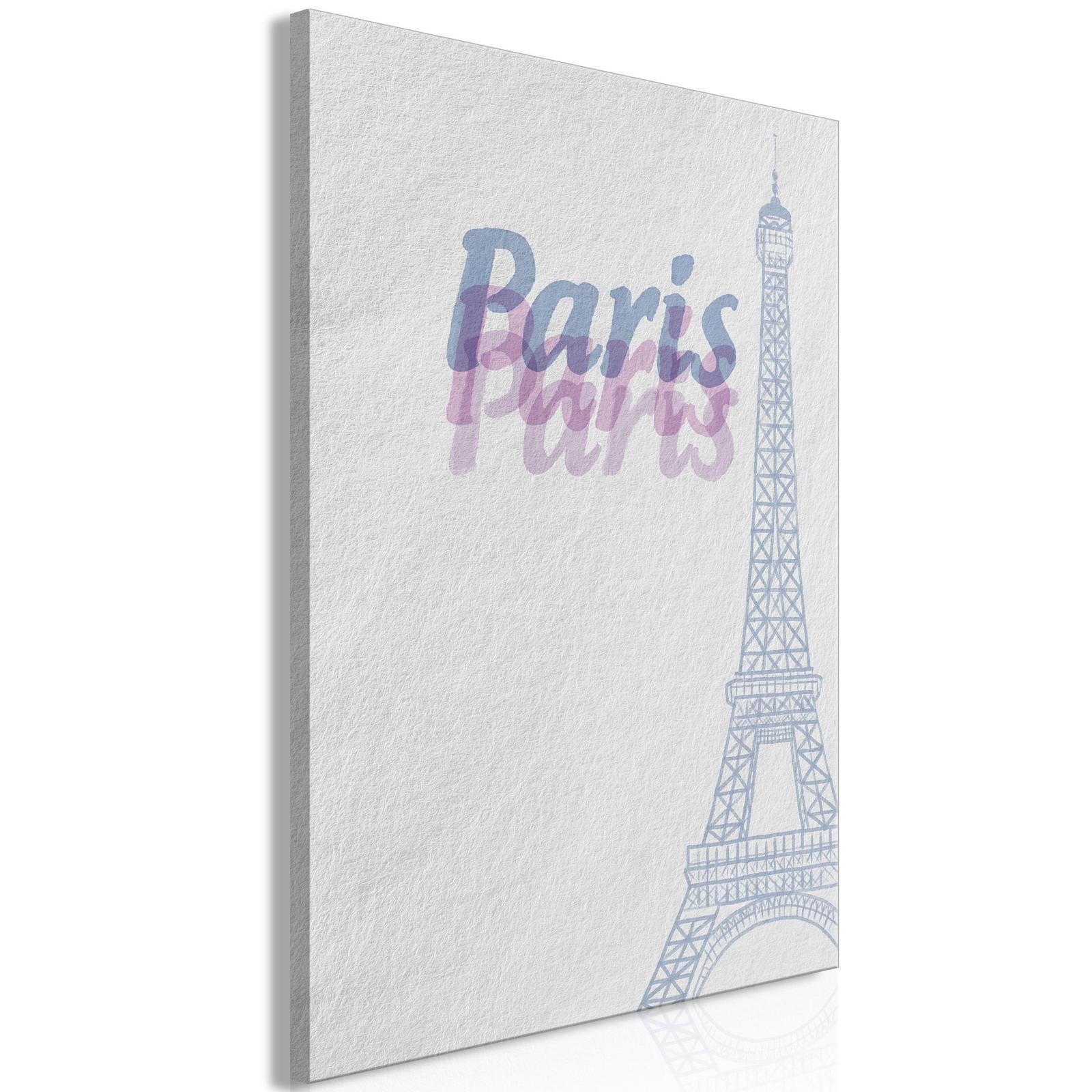 Tableau - Paris in Watercolours (1 Part) Vertical