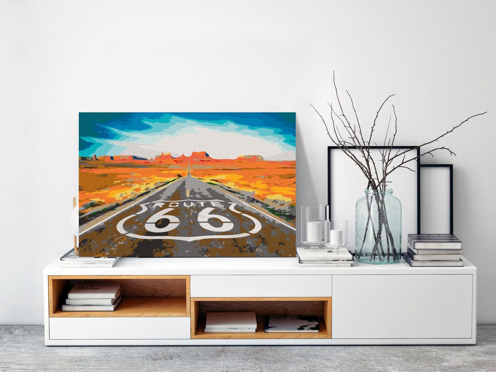 Peinture par numéros - Route 66