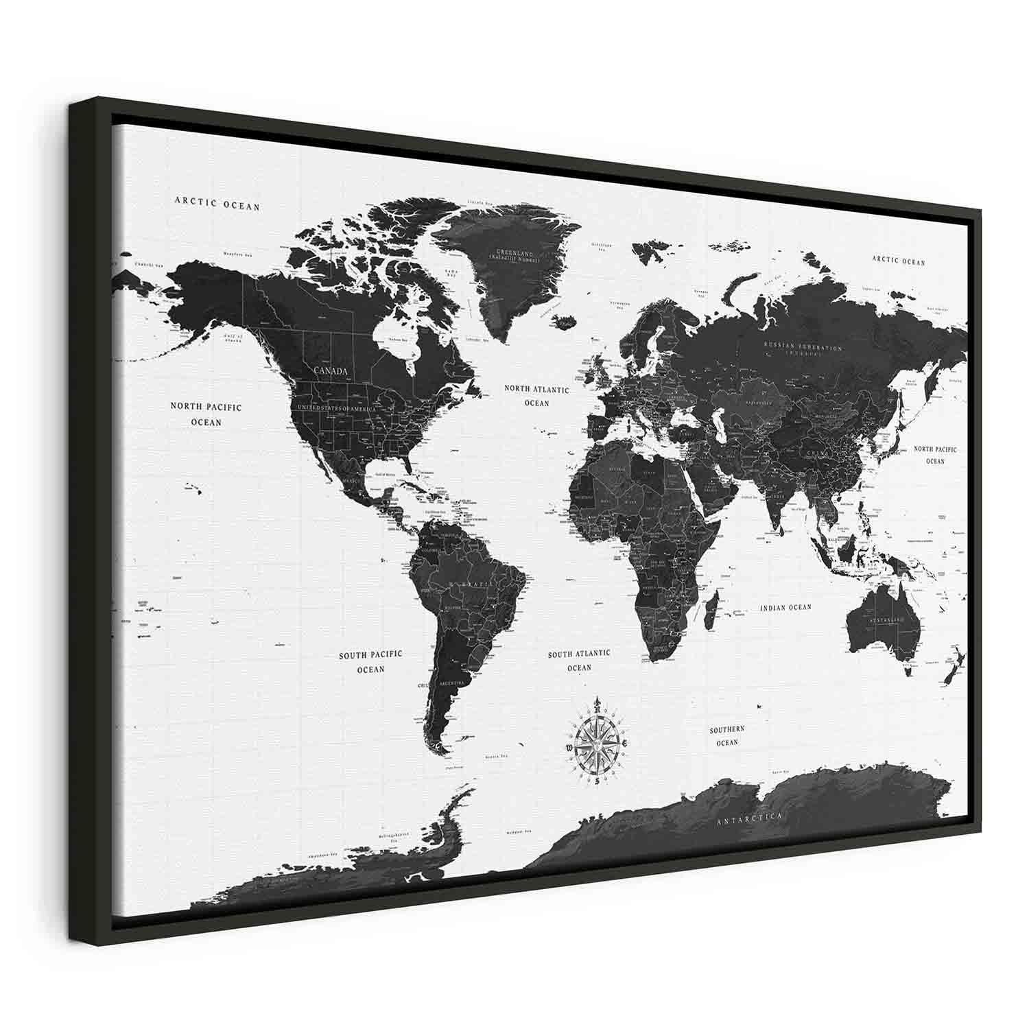 Tableau - Black and White Map (1 Part) Wide