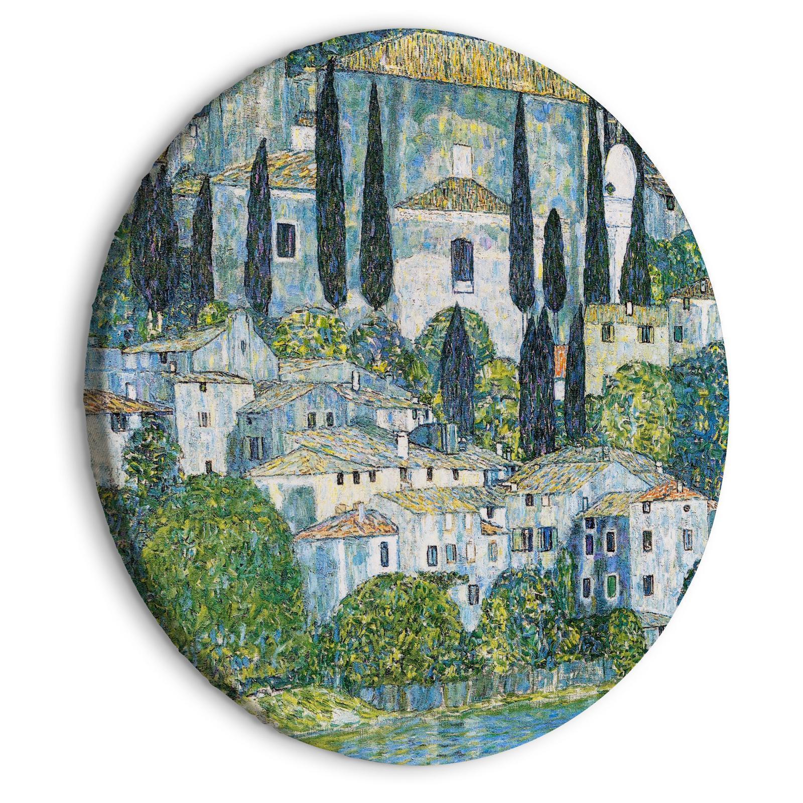 Tableau rond - Church in Cassone, Gustav Klimt - German Architecture by the River