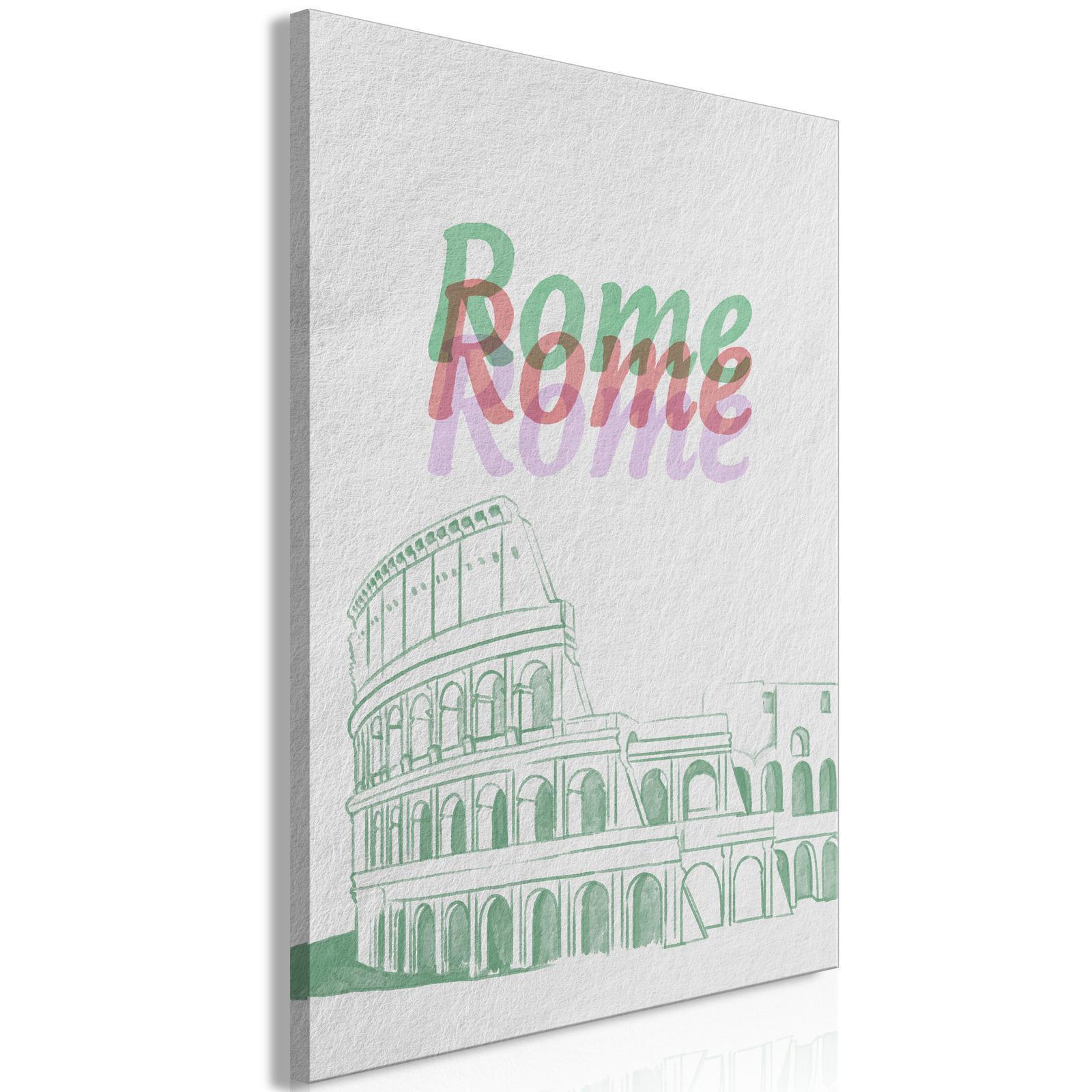 Tableau - Rome in Watercolours (1 Part) Vertical