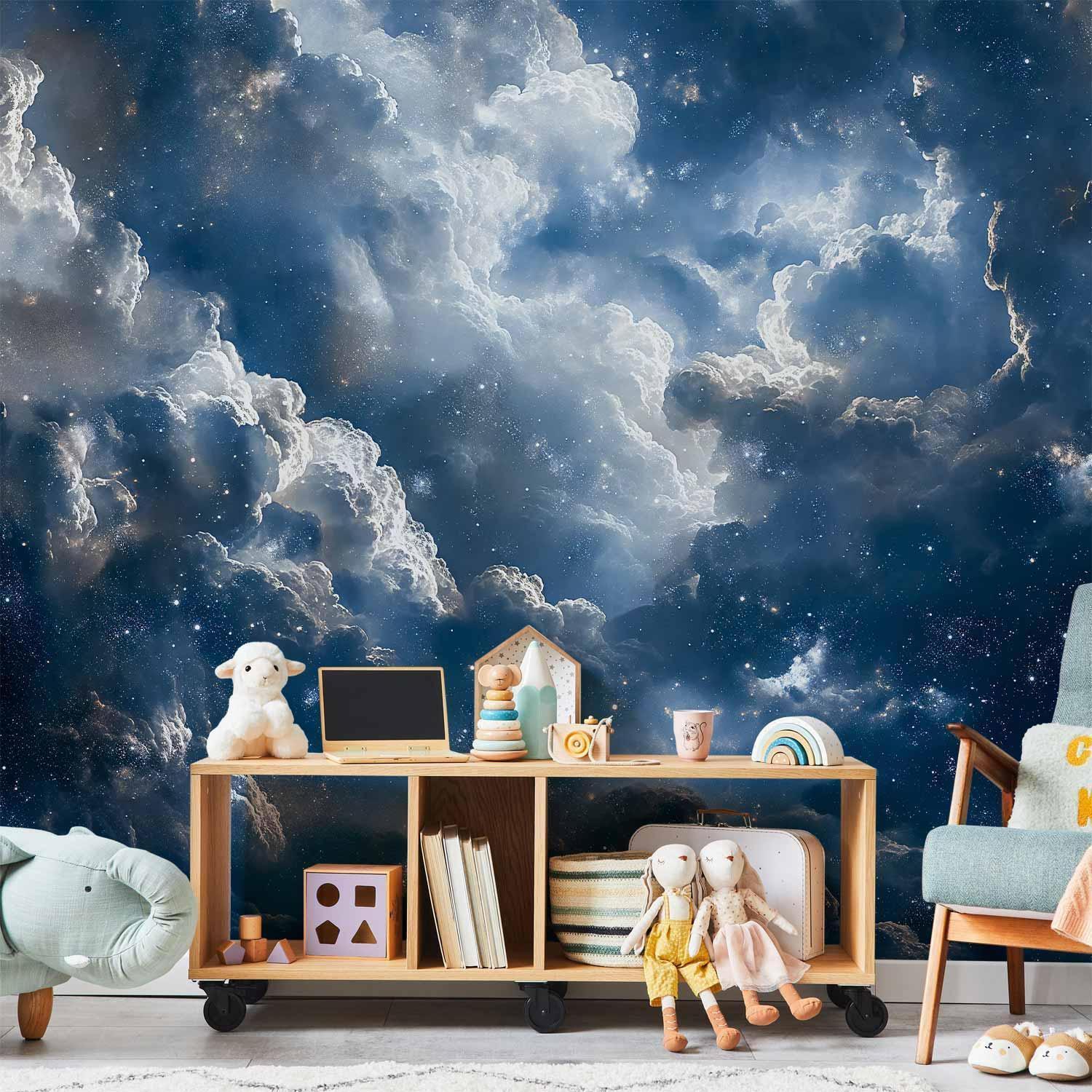 Papier peint - Astronomical Wonders: Clouds and Stars in Harmonious Combination