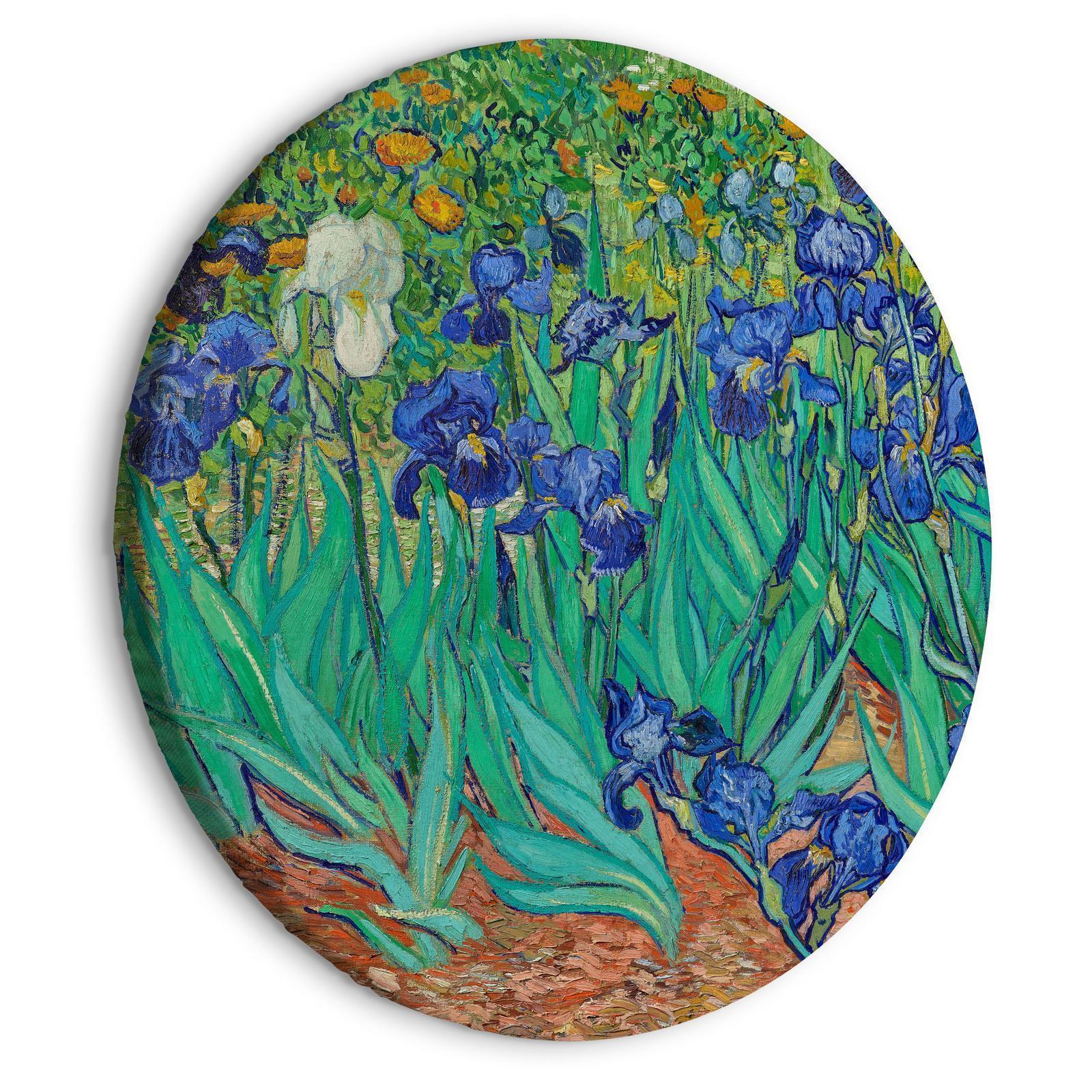 Tableau rond - Irises by Vincent Van Gogh - Blue Flowers in the Meadow