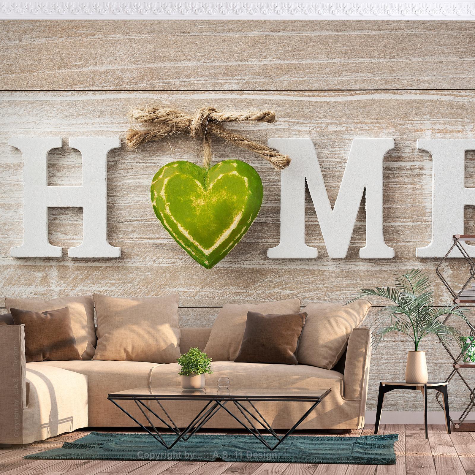 Papier peint - Home Heart (Green)