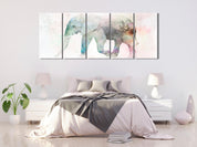 Tableau - Painted Elephant (5 Parts) Narrow