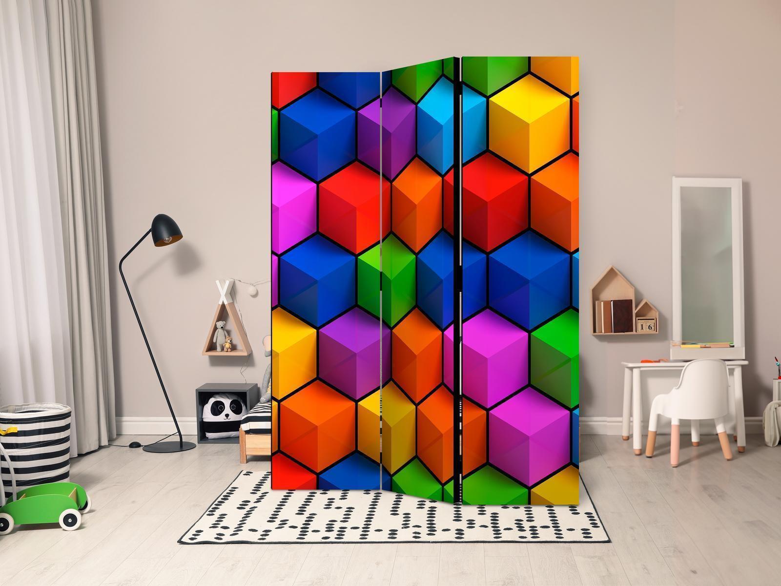 Paravent - Colorful Geometric Boxes