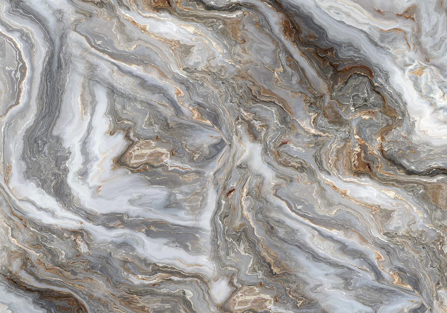 Papier peint - Stone Abstractions - Marble Textures in Neautral Tones