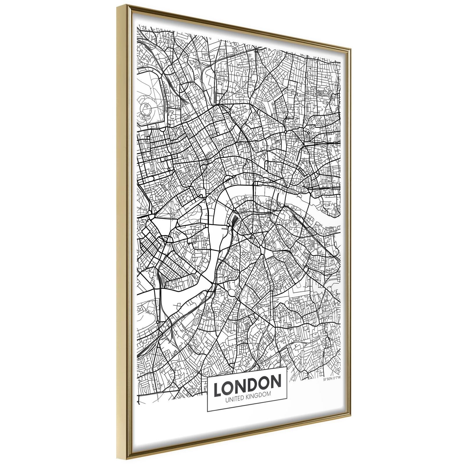 Poster Carte de Londres