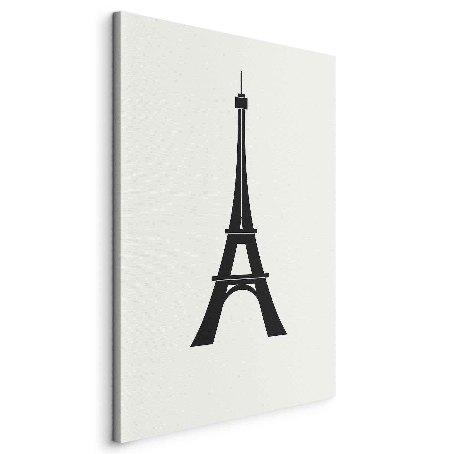 Tableau - Eiffel Tower Simple Graphics in Black and White