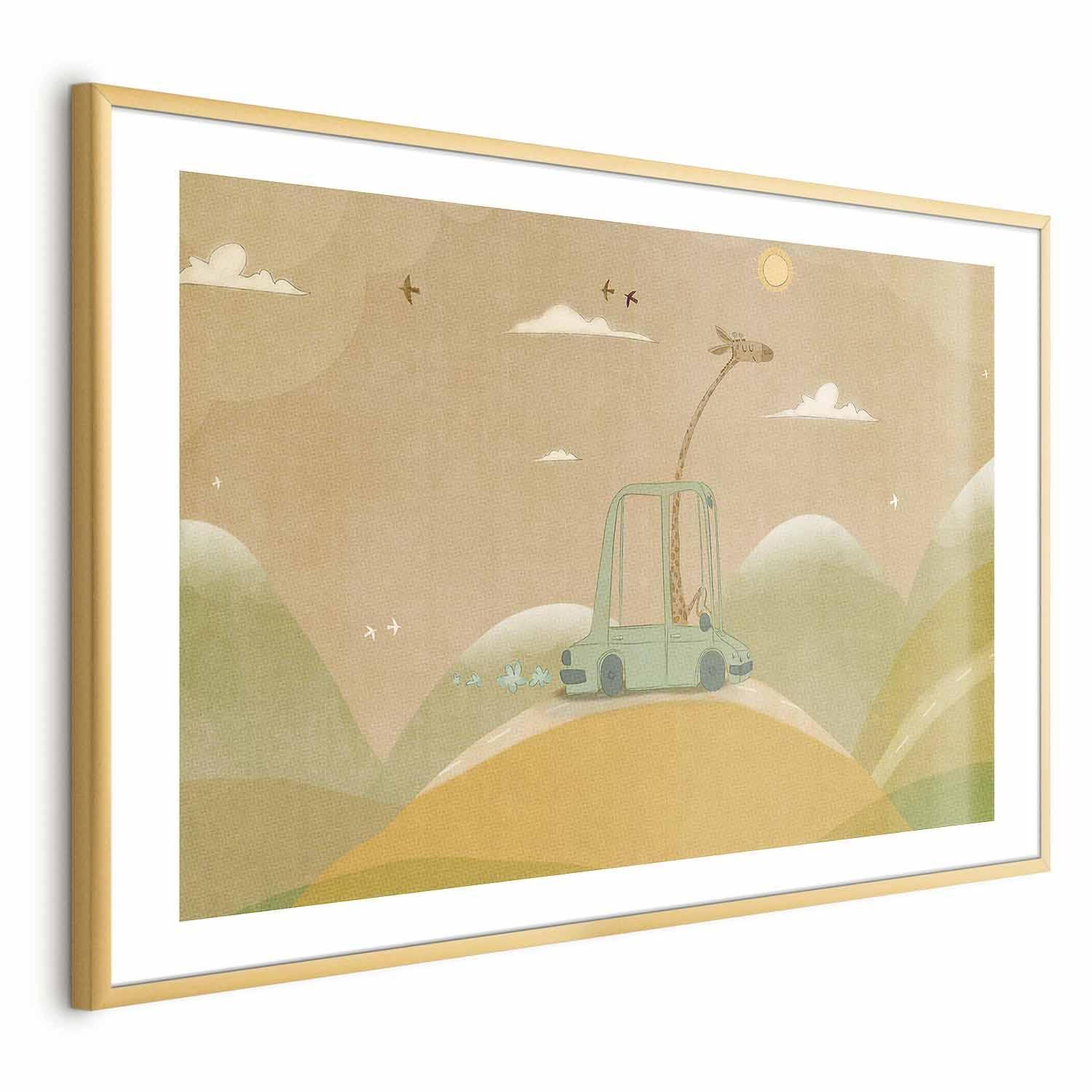 Poster - Traveling Giraffe