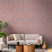 Tapisserie murale - Giraffe Pattern - colorful animal pattern in blue-pink spots