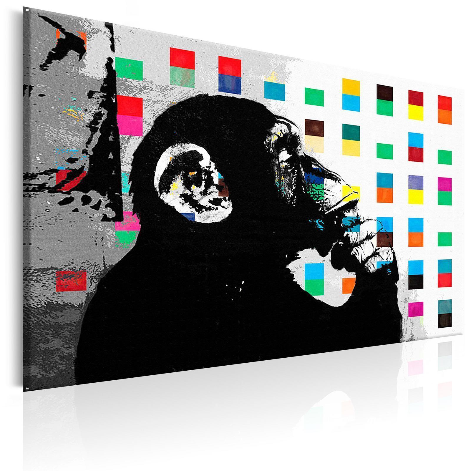 Tableau - Banksy The Thinker Monkey