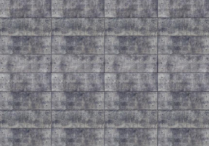 Papier peint - Grey fortress - background with regular rectangles with concrete texture