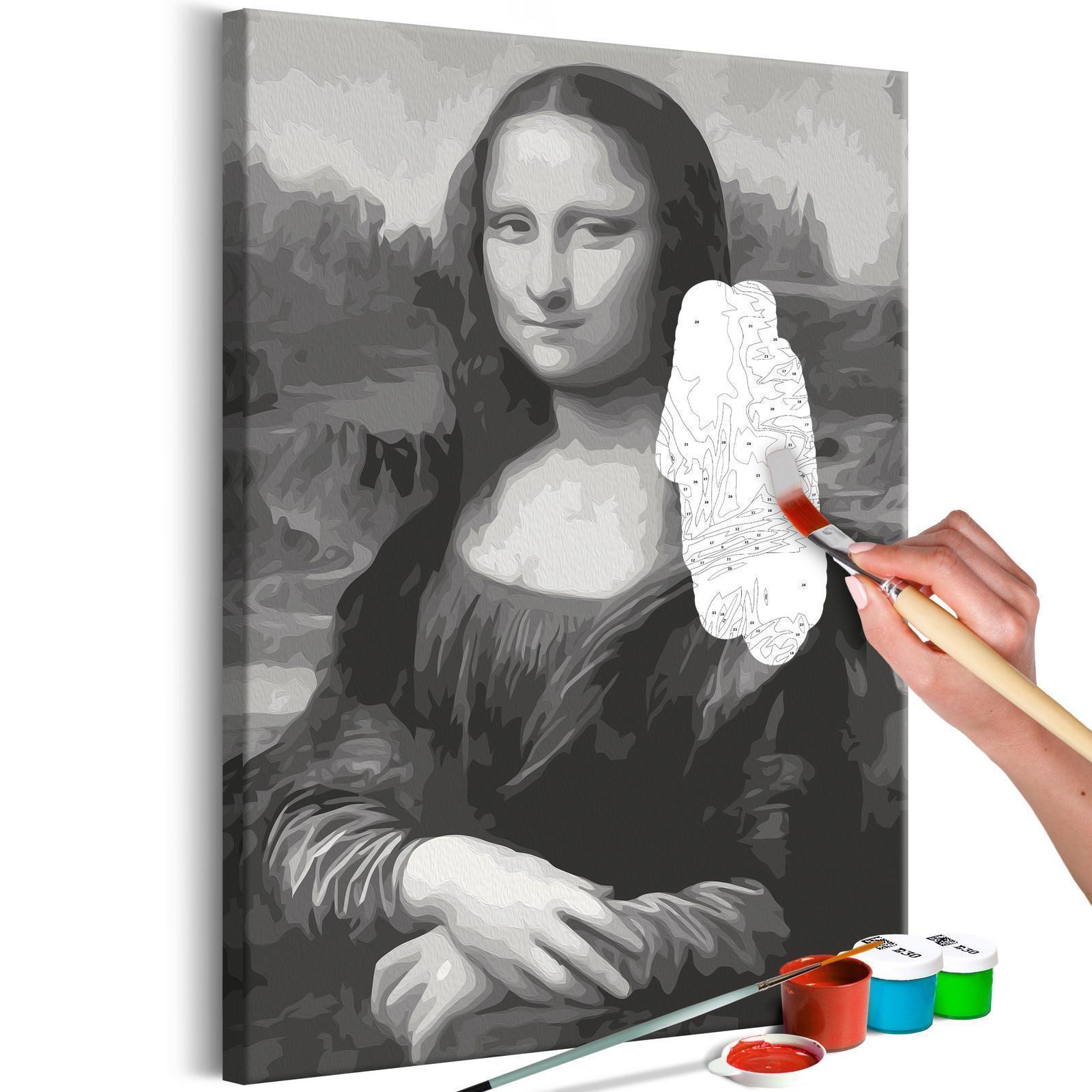 Peinture par numéros - Black and White Mona Lisa