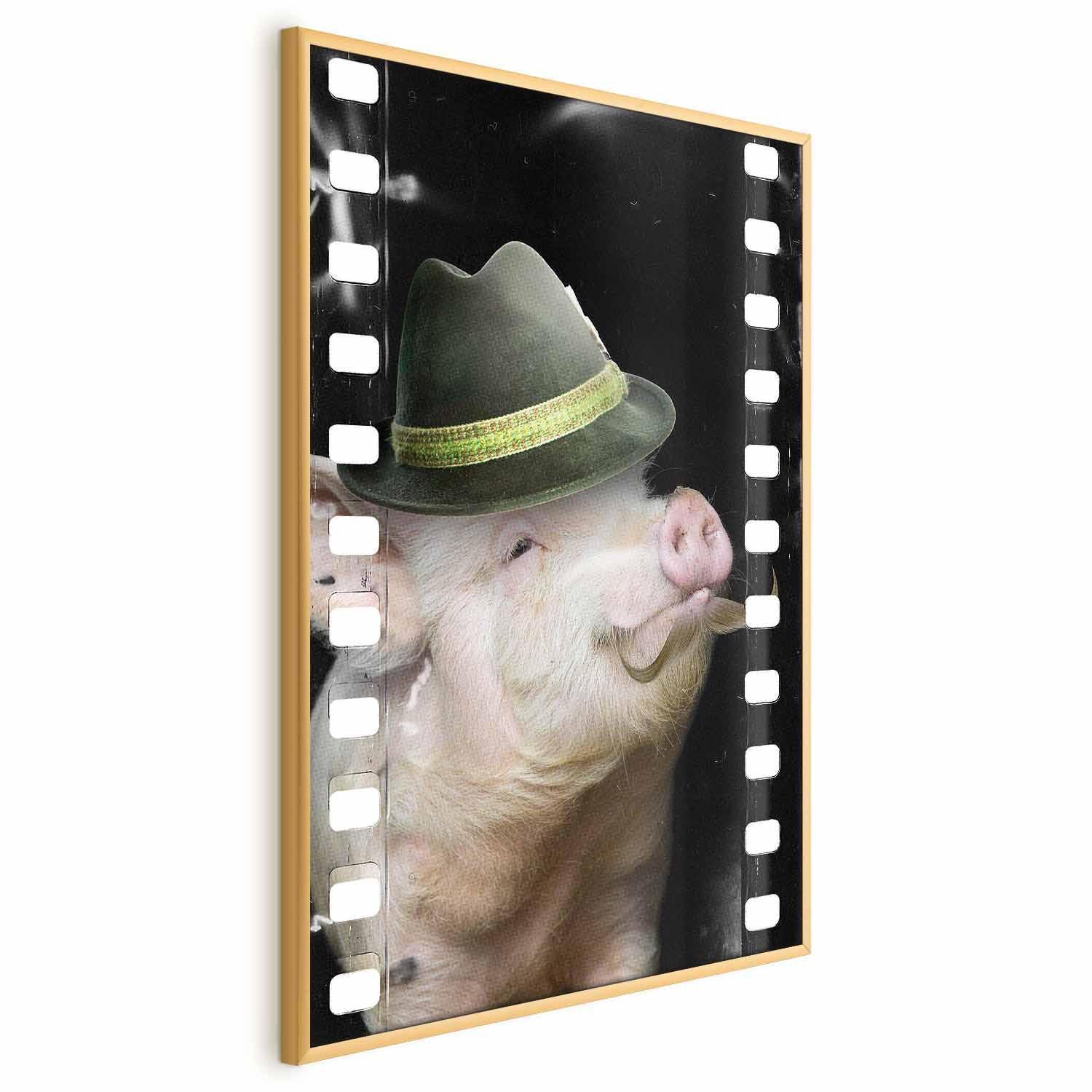 Poster - Pig with a Mustache