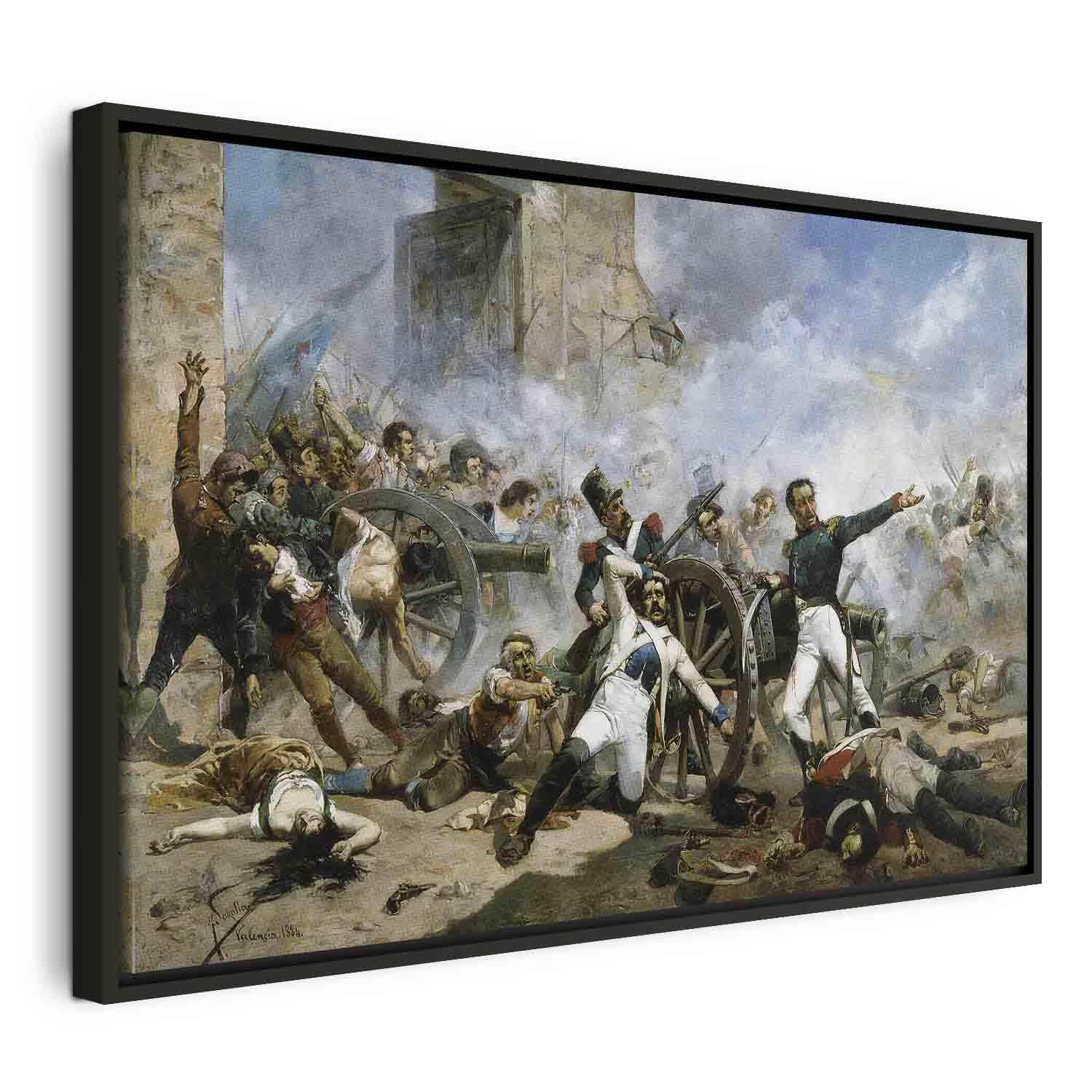 Tableau - The death of Pedro Velarde y Santillán during the defence of the Monteleon Artillery Barracks (Joaquín Sorolla y Bastida)