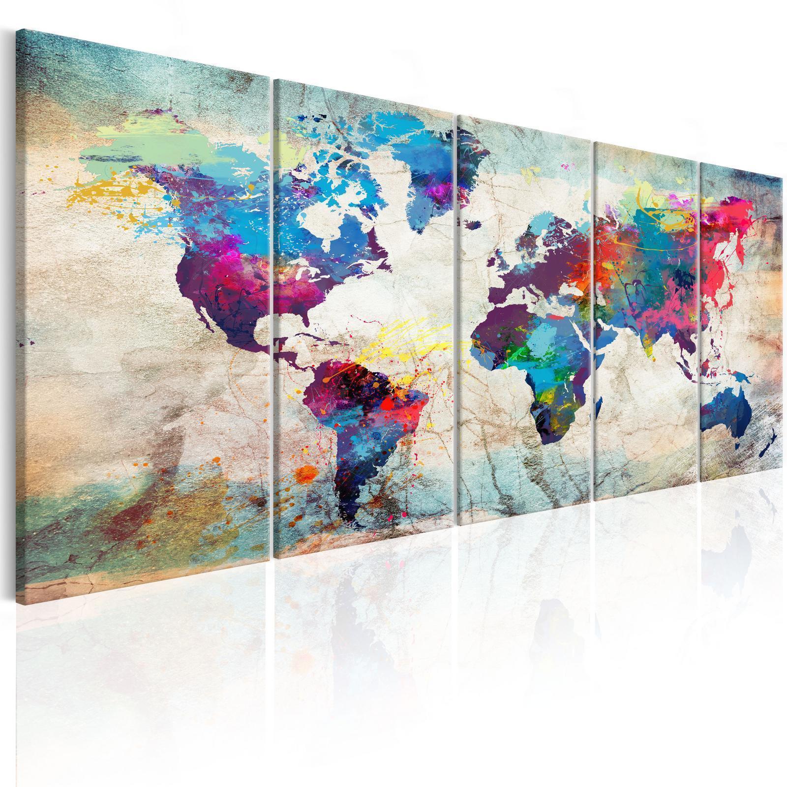Tableau - World Map: Cracked Wall
