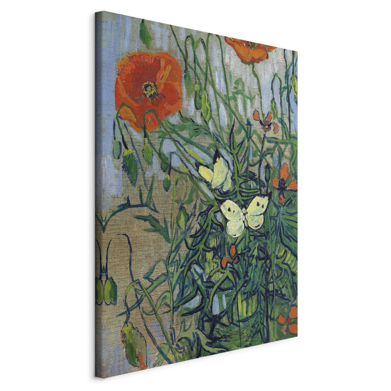 Tableau - Poppies and Butterflies