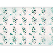 Papier peint - Mint green nature - solid floral pattern with green leaves