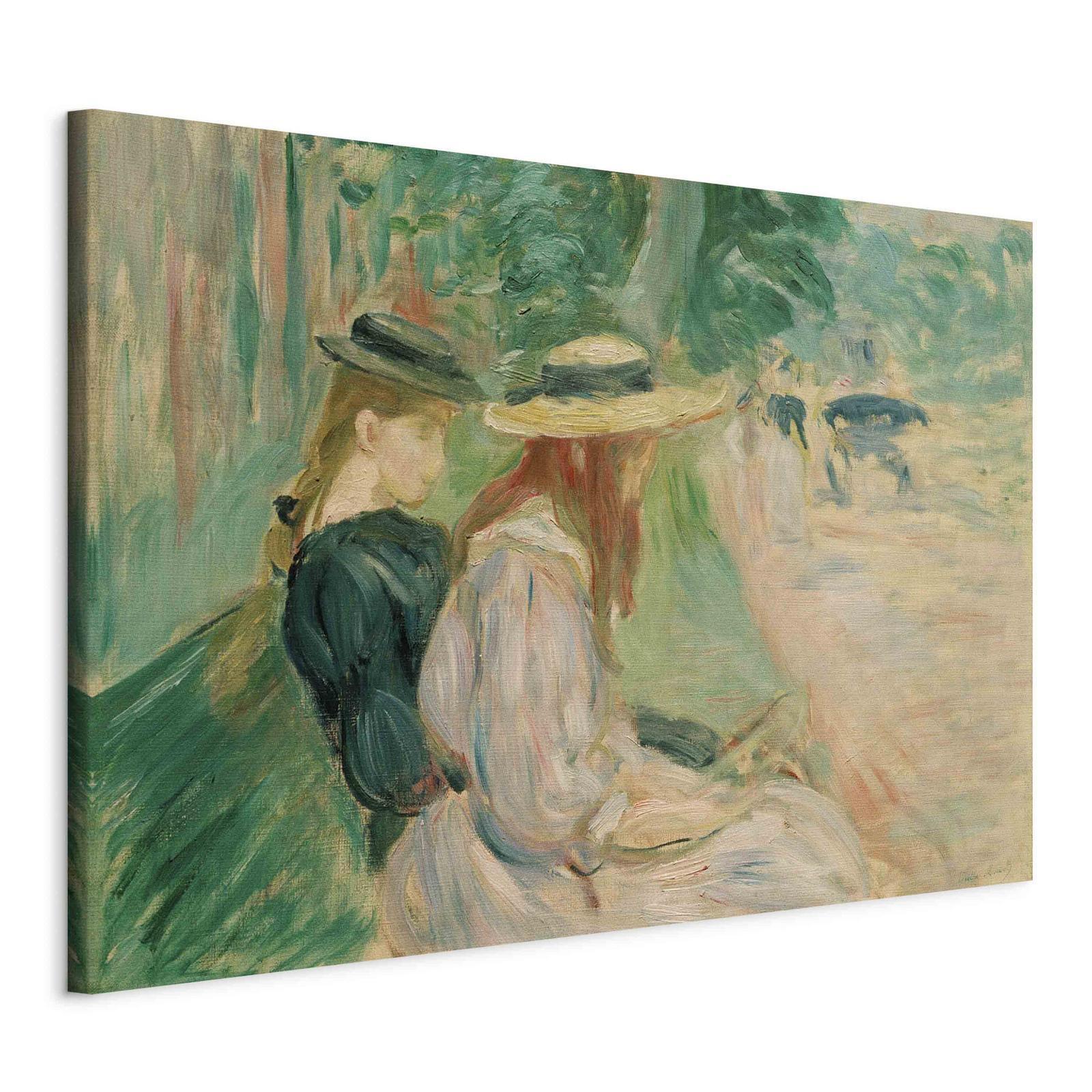 Tableau - Sur un banc de Bois de Boulogne (Berthe Morisot)