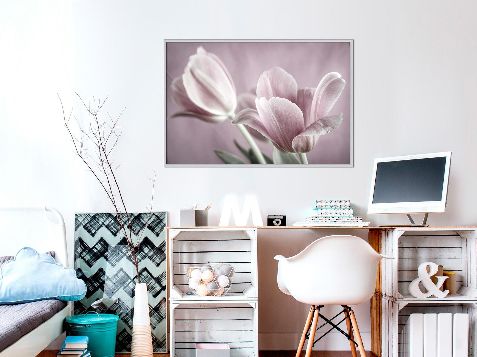 Affiche Tulipes Pastel