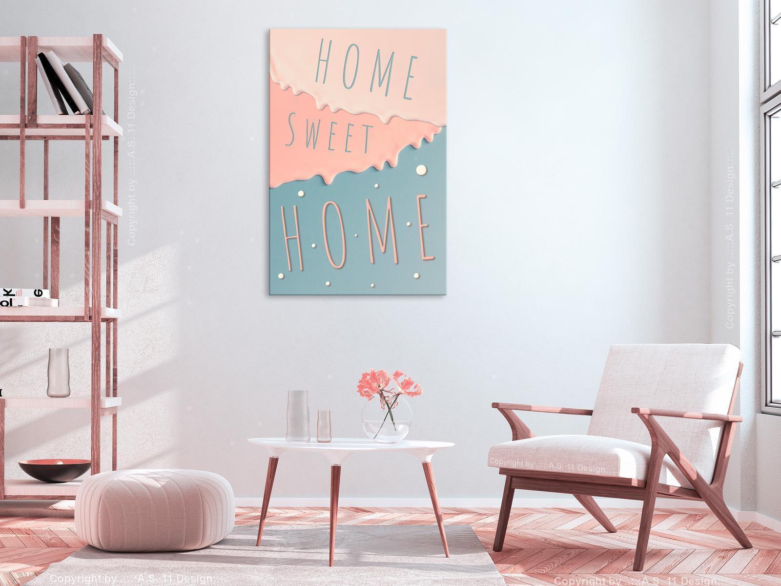 Tableau - Inscriptions: Home Sweet Home (1 Part) Vertical